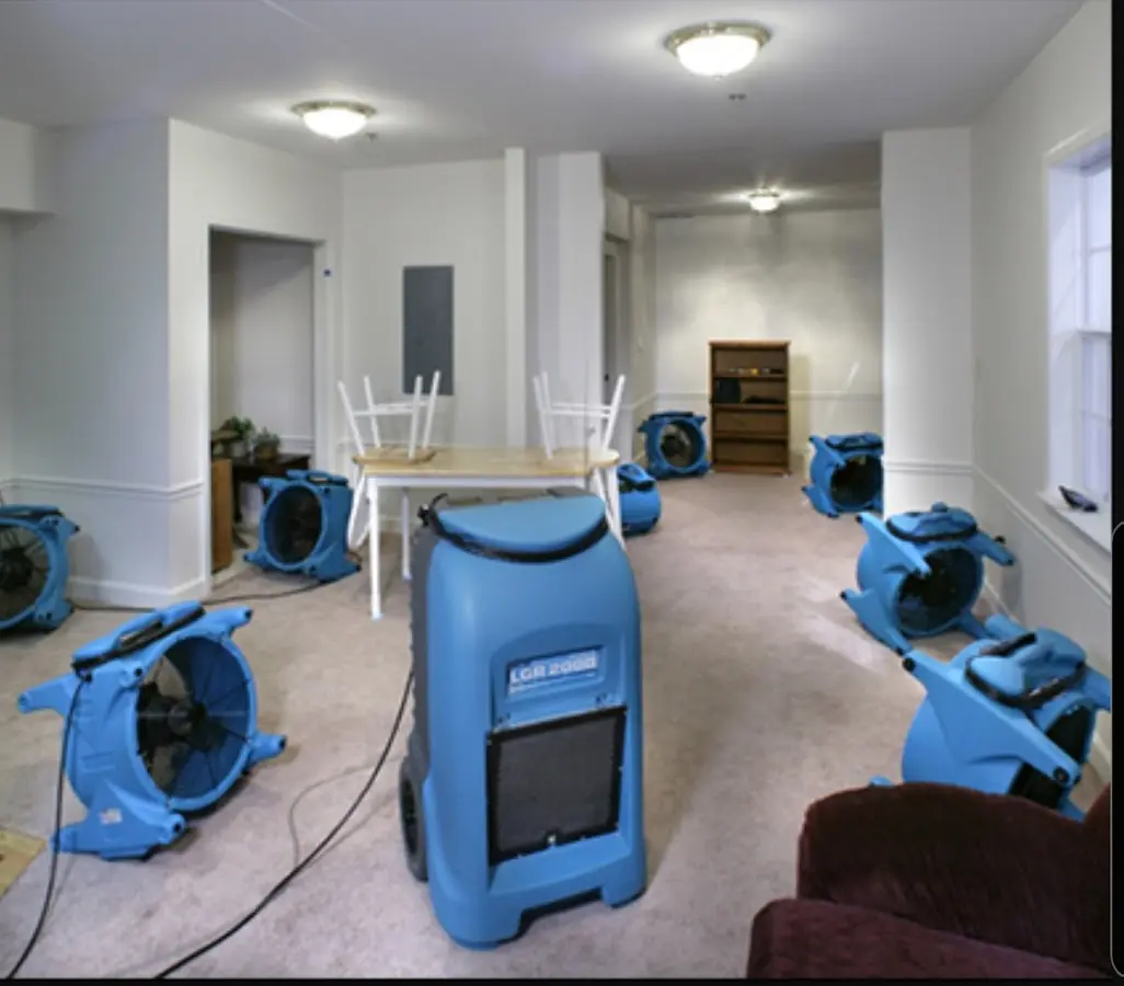 Air movers and dehumidifier setup for Water Extraction & Removal in Duanesburg